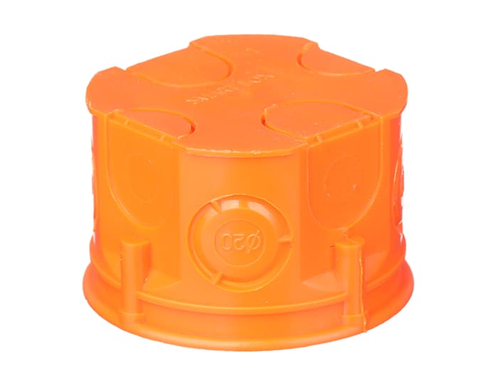 OS60Fs_2 Коробка установча поліпропілен 650°С самозатухаючий для бетону з шурупами SMARTBOX OS60Fs