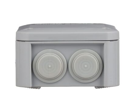 Junction box for surface-mounting 90х90х52mm IP55 with rubber cable glands UNIKA PLANK IB401