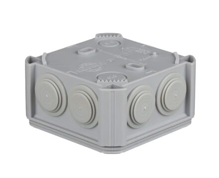 Junction box for surface-mounting 90х90х52mm IP55 with rubber cable glands UNIKA PLANK IB401