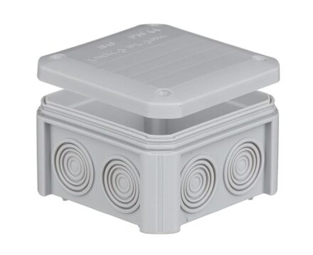 Junction box for surface-mounting 90х90х52mm IP54 with cable inputs UNIKA PLANK IB402