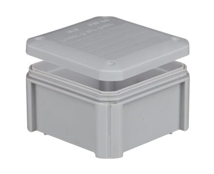 Junction box for surface-mounting 90х90х52mm IP55 with smooth sides UNIKA PLANK IB403