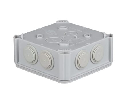 Junction box for surface-mounting 114х114х57mm IP55 with rubber cable glands UNIKA PLANK IB601