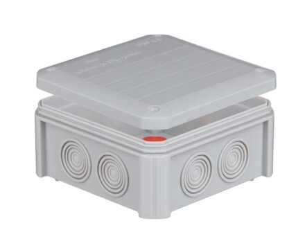 Junction box for surface-mounting 114х114х57mm IP54 with cable inputs UNIKA PLANK IB602