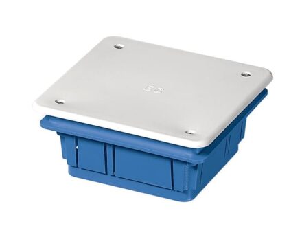 Коробка розподільча внутрішня 92x92x45 поліпропілен 650°С самозатухаючий для бетону з кришкою ELETTROCANALI EC350C1BL