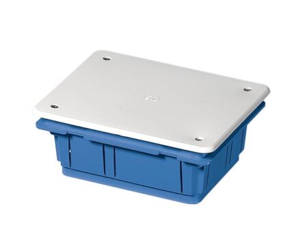 Коробка розподільча внутрішня 120x100x50 для бетону з кришкою ELETTROCANALI EC350C2BL