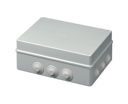 Коробка розподільча зовнішня 300x220х120мм IP55 з сальниками гумовими ELETTROCANALI EC400C8