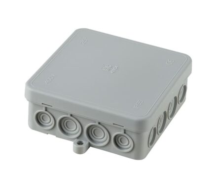 Коробка розподільча зовнішня 90x90х34мм IP55 з кабельними вводами ELETTROCANALI EC411C4