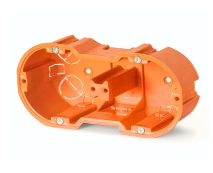 Коробка установча подвійна глибока для бетону з шурупами SIMET M2x60DF