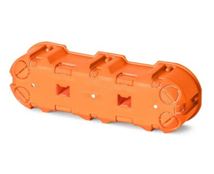 Коробка установча потрійна глибока для бетону з шурупами SIMET M3x60DF