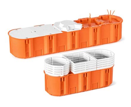 Коробка установча 5-кратна глибока для бетону з шурупами SIMET M5x60DF