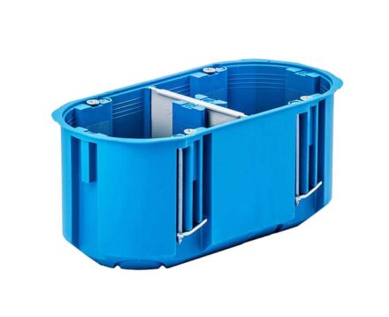 Коробка установча для порожніх стін подвійна глибока з шурупами SIMET P2x60D