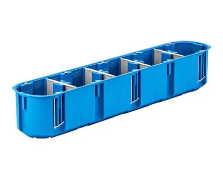 Коробка установча для порожніх стін 5-кратна глибока з шурупами SIMET P5x60D