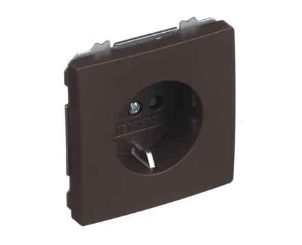 Розетка 1-на 2P+Z, ШУКО SIEMENS DELTA Style 16А, 250V, шоколад