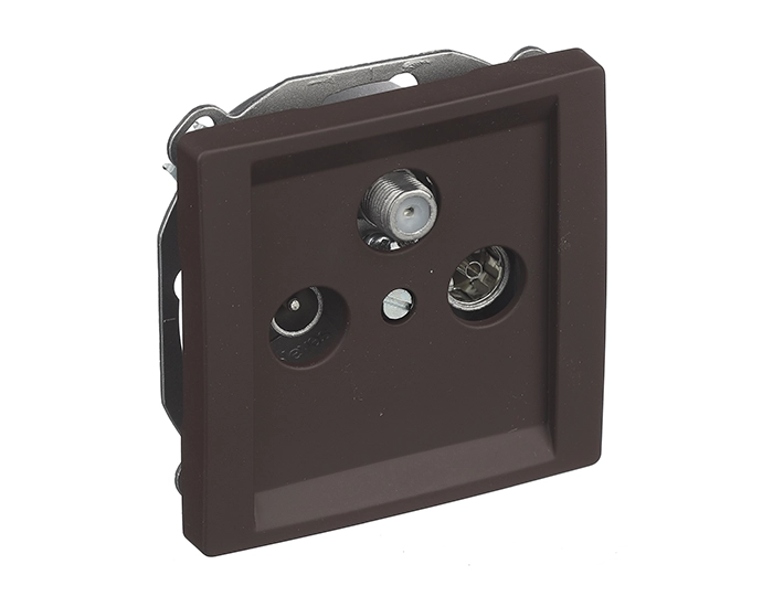 13380CH Розетка TV кінцева SIEMENS DELTA Style R-TV-SAT, шоколад