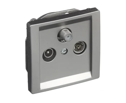 Розетка TV кінцева SIEMENS DELTA Style R-TV-SAT, платина металік