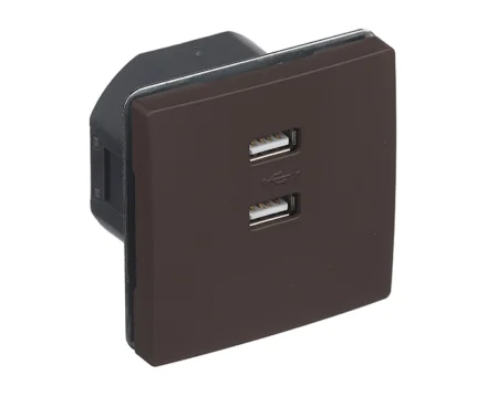Розетка 2-на USB SIEMENS DELTA Style 250V, 2100 mA шоколад