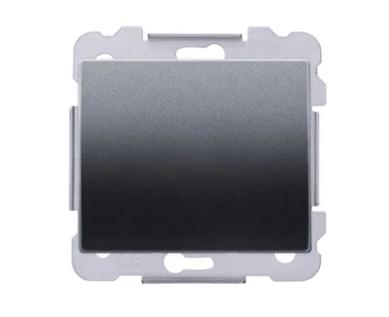 Вимикач 1кл. SIEMENS DELTA Iris 16АХ, 250V, чорний коссо