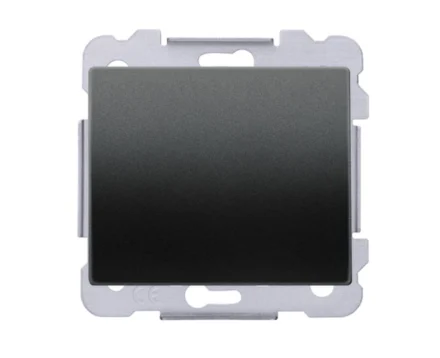 Вимикач 1кл. сходовий SIEMENS DELTA Iris 16АХ, 250V, чорний коссо