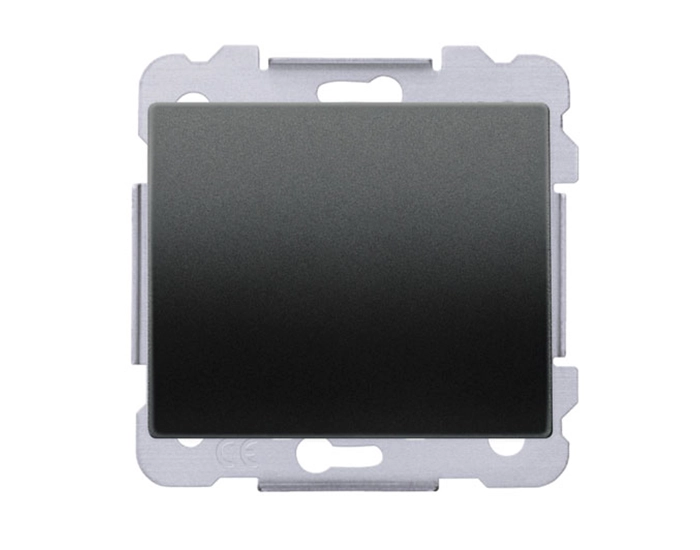 18507 AC Вимикач 1 кл перехресний Вимикач 1кл. перехресний SIEMENS DELTA Iris 16АХ, 250V, чорний коссо