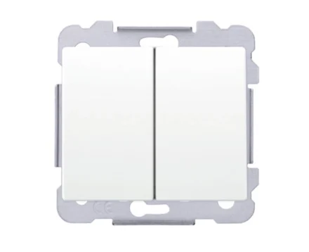 Вимикач 2кл. сходовий SIEMENS DELTA Iris 16АХ, 250V, білосніжний