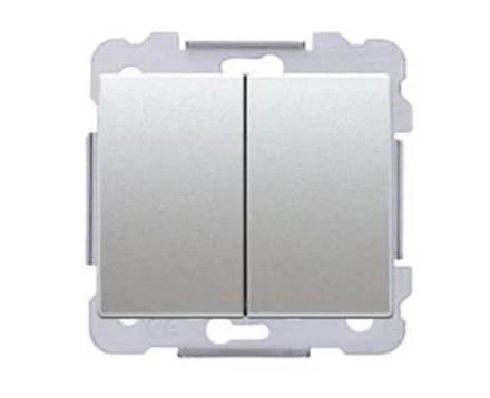 Кнопковий вимикач 2-кл SIEMENS, 10A, 250V алюміній ф'южн