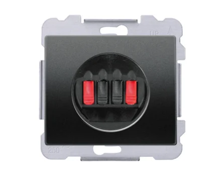 Розетка аудіо SIEMENS DELTA Iris стерео, чорний коссо