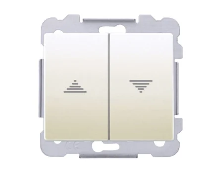 Вимикач жалюзі без фіксації SIEMENS Iris 18569 W 16АХ, 250V слонова кістка