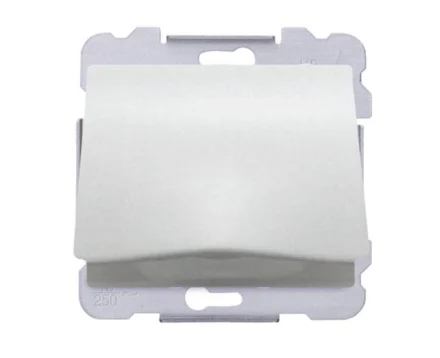 Розетка одинарна з кришкою 2P+Z, ШУКО SIEMENS DELTA Iris 16А, 250V, алюміній ф'южн