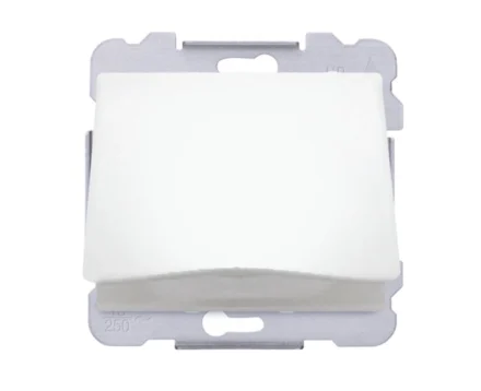 Розетка одинарна з кришкою 2P+Z, ШУКО SIEMENS DELTA Iris 16А, 250V, білосніжний