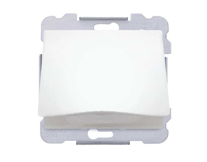 18813 W Розетка одинарна з кришкою 2P+Z, ШУКО SIEMENS DELTA Iris 16А, 250V, білосніжний