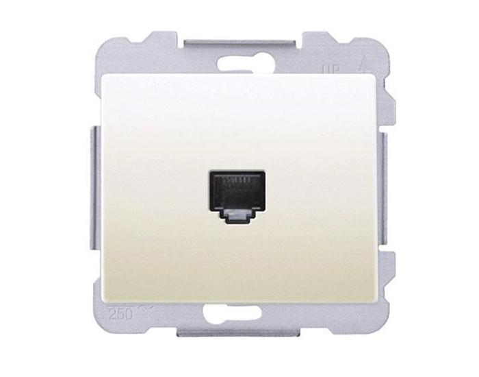 19595 A RJ45 Розетка комп'ютерна SIEMENS DELTA Iris RJ45 5e, слонова кістка