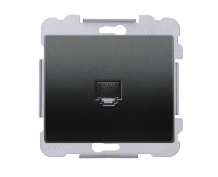 Розетка комп'ютерна SIEMENS DELTA Iris RJ45 5e, чорний коссо