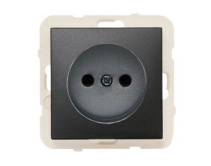 21121 TPM Розетка одинарна без зк LOGUS 16А, 250V, чорний матовий Розетка одинарна без з/к LOGUS 16А, 250V, чорний матовий