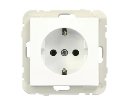 Розетка одинарна 2P+Z, ШУКО LOGUS 16А, 250V білий
