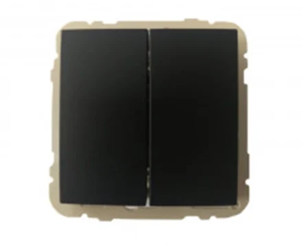 Кнопка дзвінка 2кл. Efapel LOGUS чорн.матовий