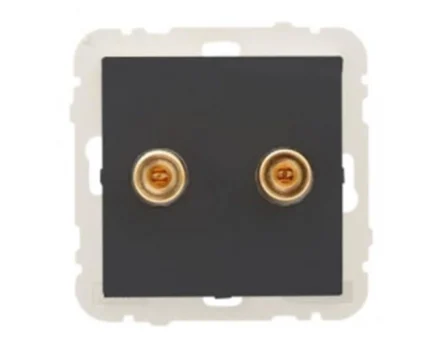 Розетка аудіо LOGUS стерео чорний матовий