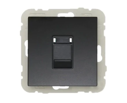 Розетка телефонна LOGUS RJ11 чорний матовий