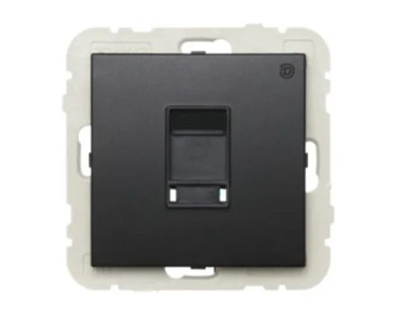 Розетка комп'ютерна LOGUS RJ45 5e чорний матовий