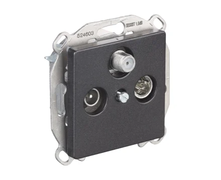 Розетка TV кінцева SIEMENS LINE R-TV-SAT, карбон