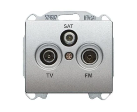 Розетка телевізійна кінцева SIEMENS DELTA Iris R-TV-SAT, алюміній ф'южн
