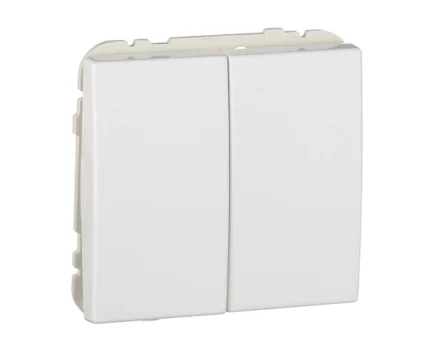 Вимикач 2кл. Efapel Apolo 10АХ, 250V білий глянцевий
