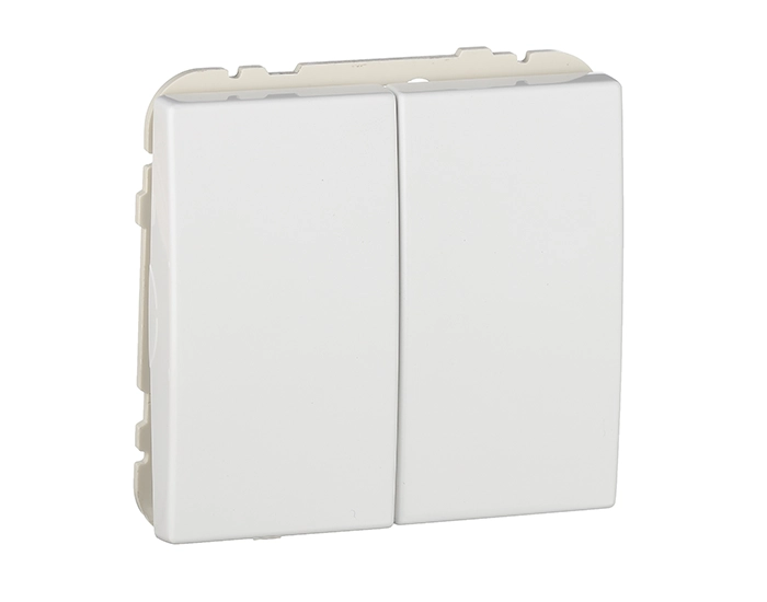 50061 TBR Вимикач 2кл. Efapel Apolo 10АХ, 250V білий глянцевий