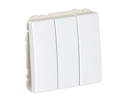 Вимикач 3кл. Efapel Apolo 10АХ, 250V білий глянцевий