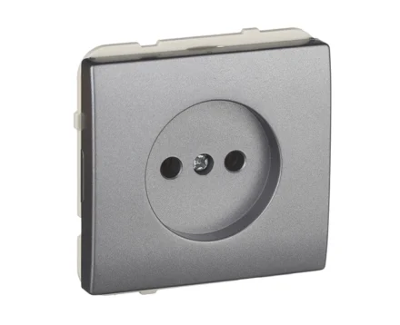 Розетка 1-на без з/к Efapel Apolo 16А, 250V металік графітовий