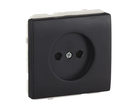 Розетка 1-на без з/к Efapel Apolo 16А, 250V чорний матовий