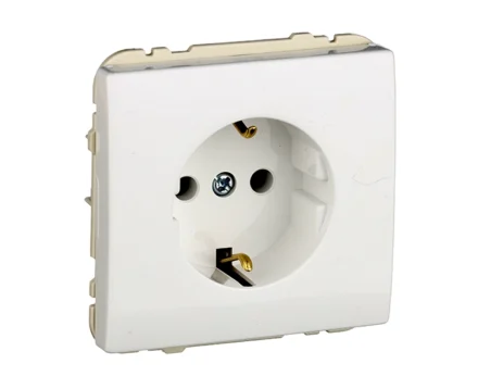 Розетка 1-на 2P+Z, ШУКО Efapel Apolo 16А, 250V білий глянцевий