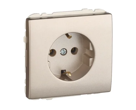Розетка 1-на 2P+Z, ШУКО Efapel Apolo 16А, 250V шампань