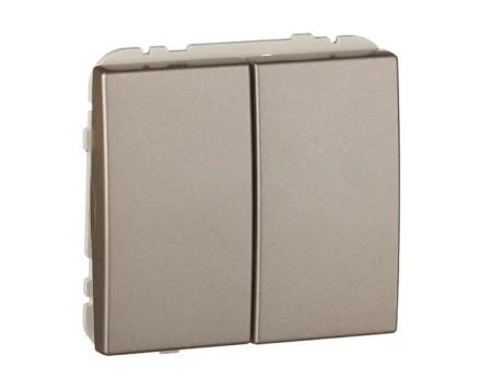 Вимикач 2кл. перехресний Efapel Apolo 10АХ, 250V шампань