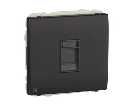 Розетка TF Efapel Apolo RJ11 чорний матовий