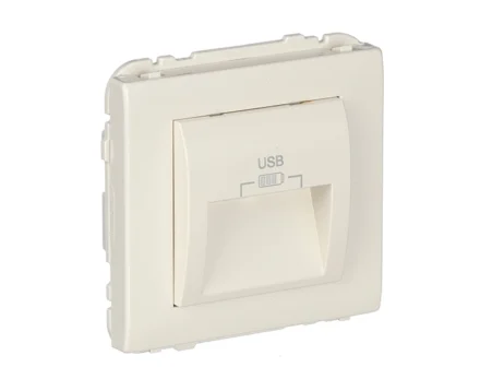 Розетка USB 2-на, зар.пристрій Efapel Apolo, струм 2А, слонова кістка